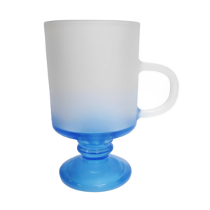 Taça de Café Vidro Jateado Sublime - Azul